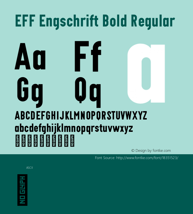 EFF Engschrift Bold Regular Version 0.004;PS 000.004;hotconv 1.0.88;makeotf.lib2.5.64775图片样张