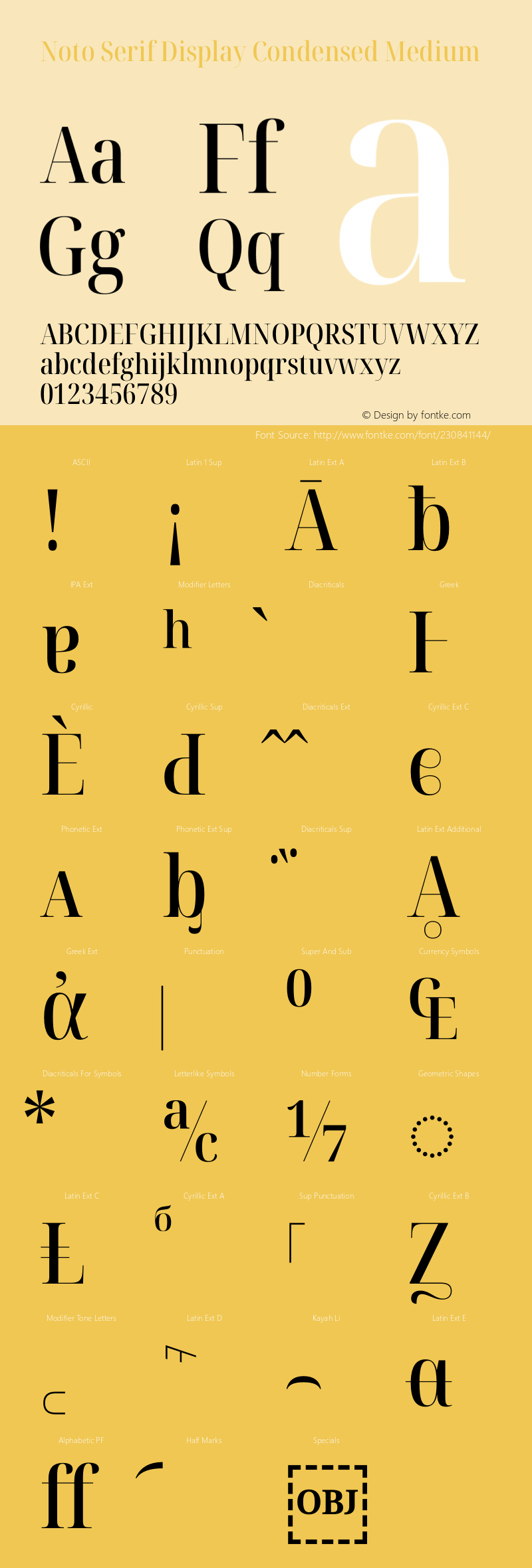 Noto Serif Display Condensed Medium Version 2.007图片样张