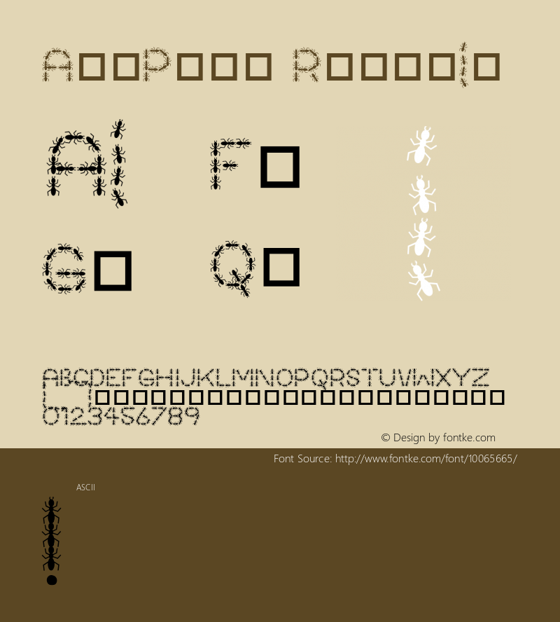 AntPile Regular Fish Dicks Original Fonts 4.1 11/5/97图片样张