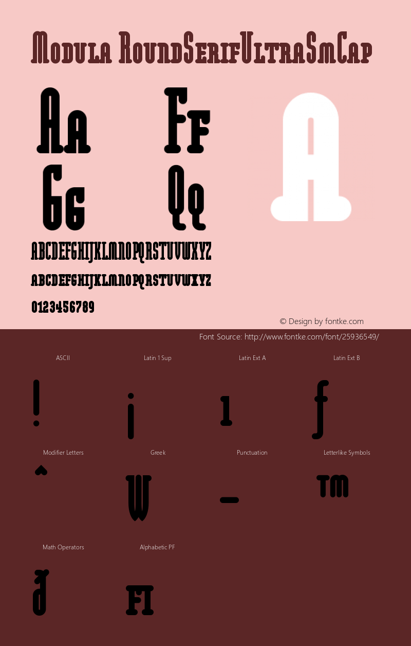 ModulaRoundSerifUltraSmCap Version 001.000图片样张