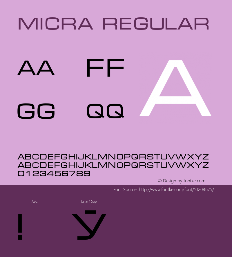 Micra Regular 001.001图片样张