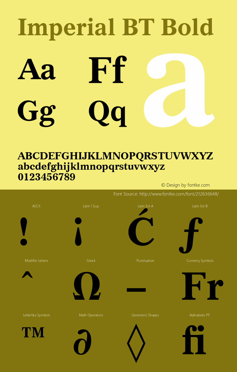 Imperial BT Bold Version 1.01 emb4-OT图片样张