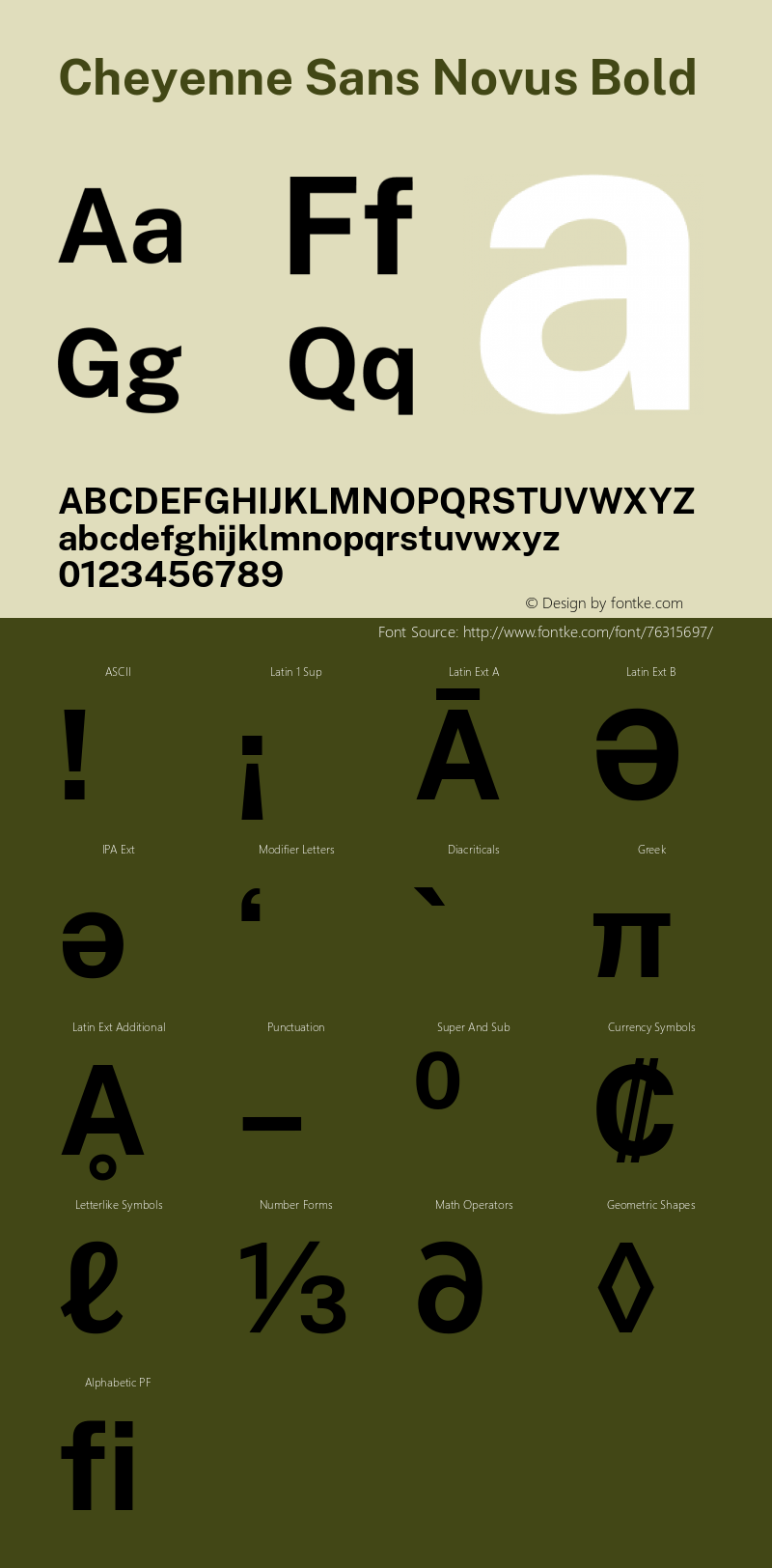 Cheyenne Sans Novus Bold Version 1.007;August 30, 2020;FontCreator 13.0.0.2681 64-bit图片样张