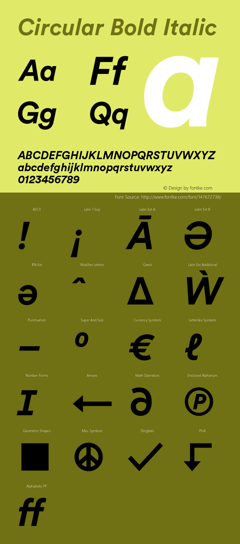 Circular Bold Italic Version 1.001图片样张