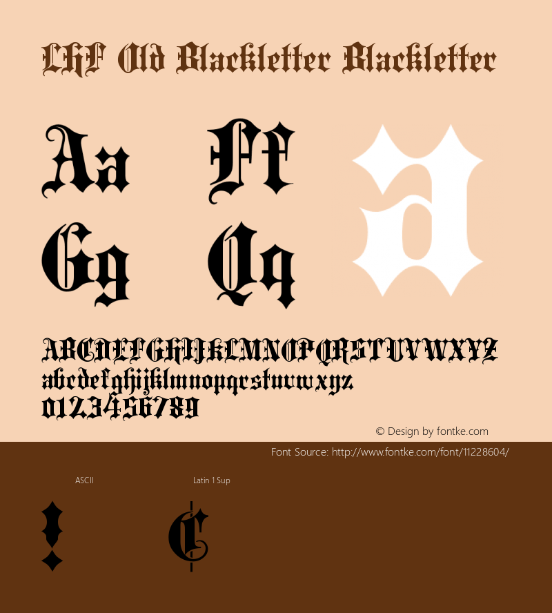 LHF Old Blackletter Blackletter Version 001.001图片样张