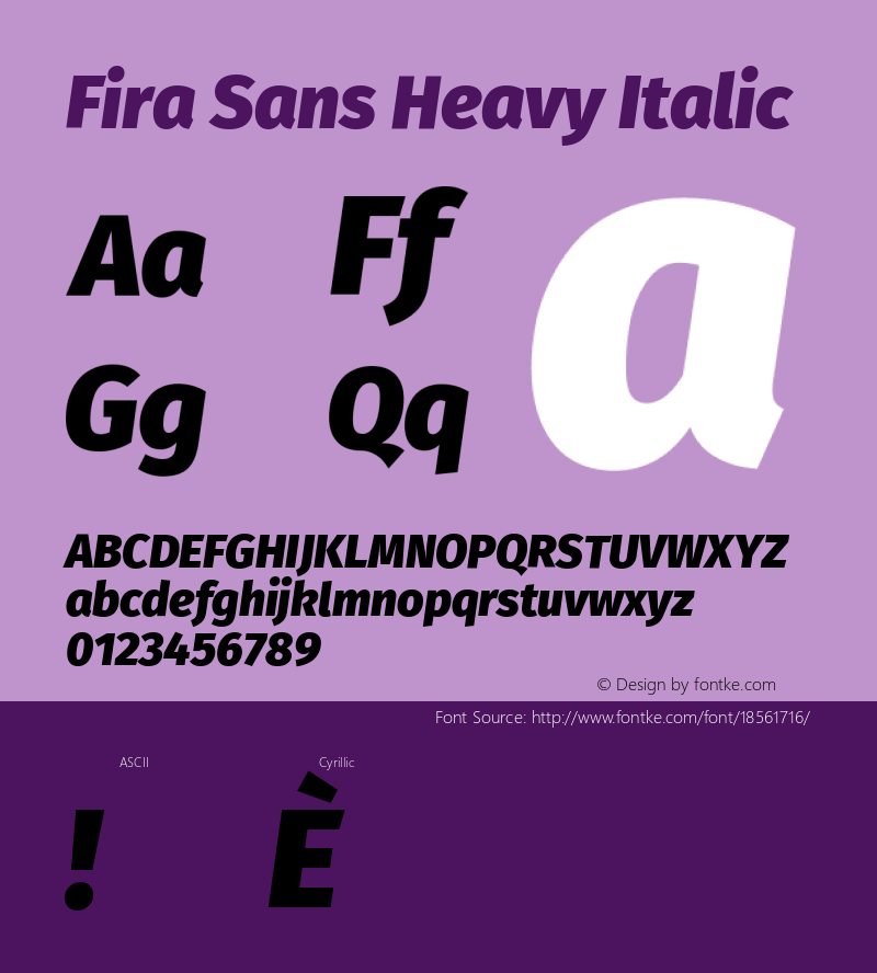 Fira Sans Heavy Italic Version 4.203;PS 004.203;hotconv 1.0.88;makeotf.lib2.5.64775; ttfautohint (v1.4.1)图片样张