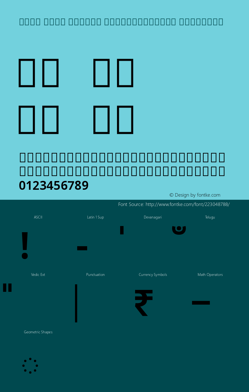 Noto Sans Telugu SemiCondensed SemiBold Version 2.001图片样张