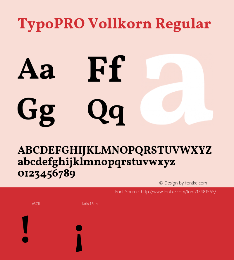 TypoPRO Vollkorn Regular Version 3.005;PS 003.005;hotconv 1.0.70;makeotf.lib2.5.58329图片样张