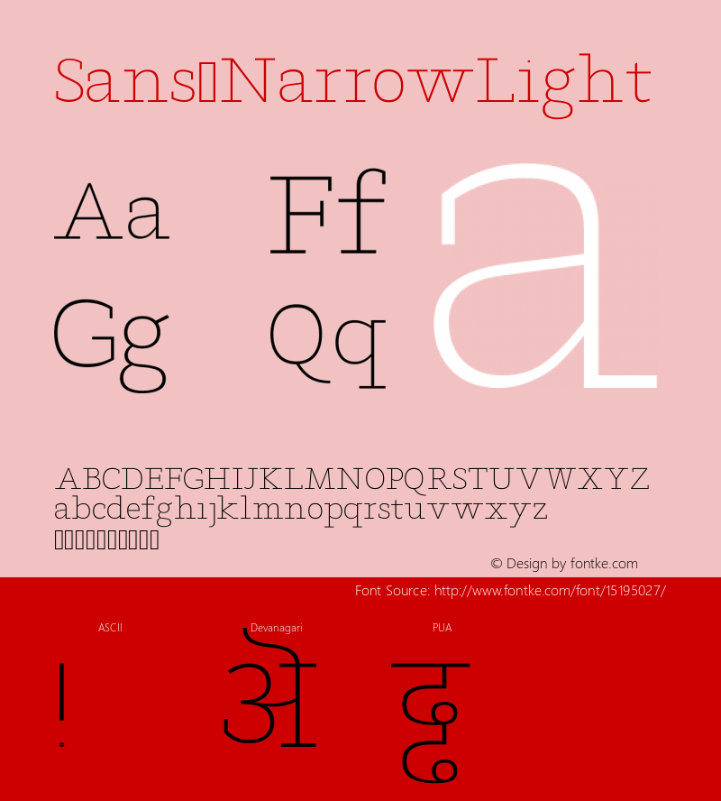 Sans NarrowLight Version Version 1.0图片样张