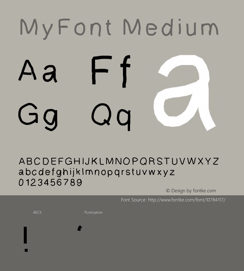 MyFont Medium Version 001.000图片样张