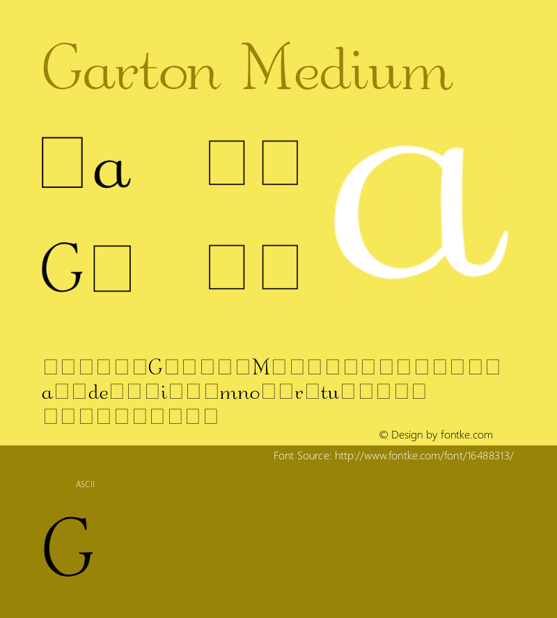 Garton Medium 001.000图片样张