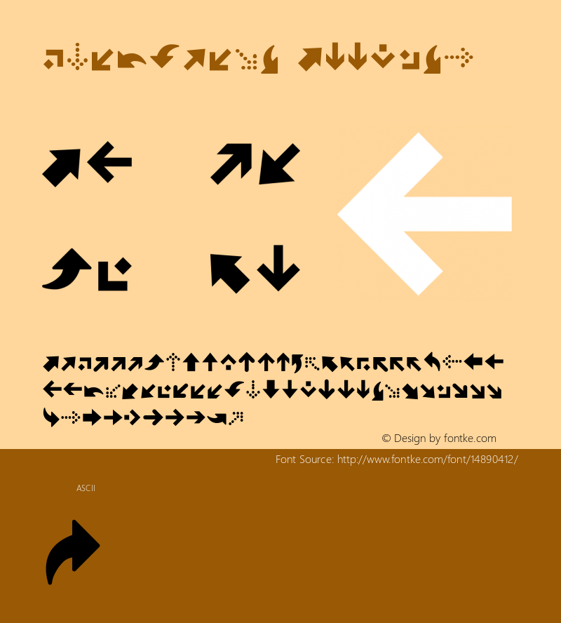 ClickBits-Arrows1 ☞ Version 1.000;PS 001.000;hotconv 1.0.38;com.myfonts.easy.fonthead.click-bits.arrows-1.wfkit2.version.2ANX图片样张