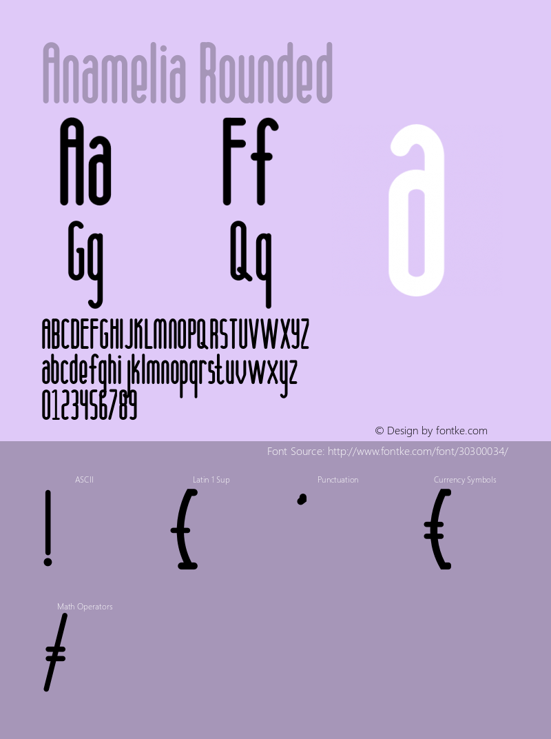 Anamelia Rounded Version 1.002;Fontself Maker 3.1.2图片样张