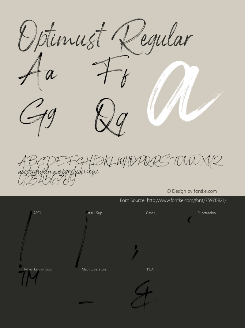 Optimust Version 1.00;July 7, 2020;FontCreator 12.0.0.2525 64-bit图片样张