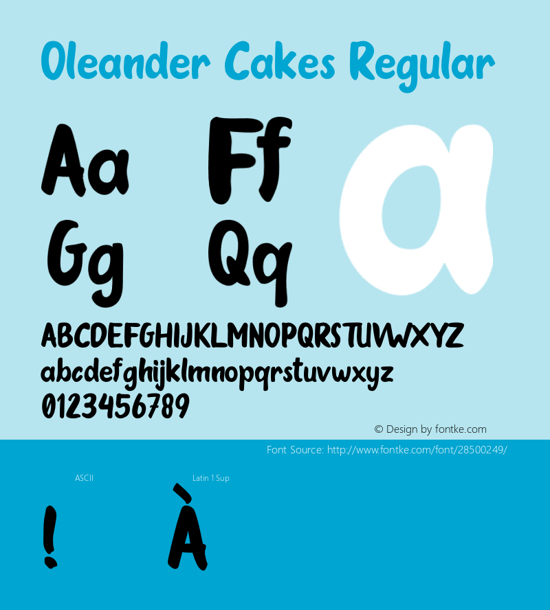 Oleander Cakes Version 1.00;January 20, 2019图片样张