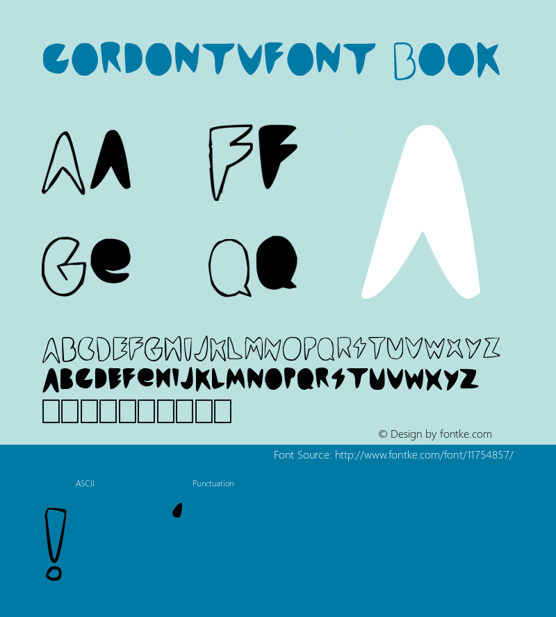 cordontvfont Book Version 1.00 October 7, 2008图片样张