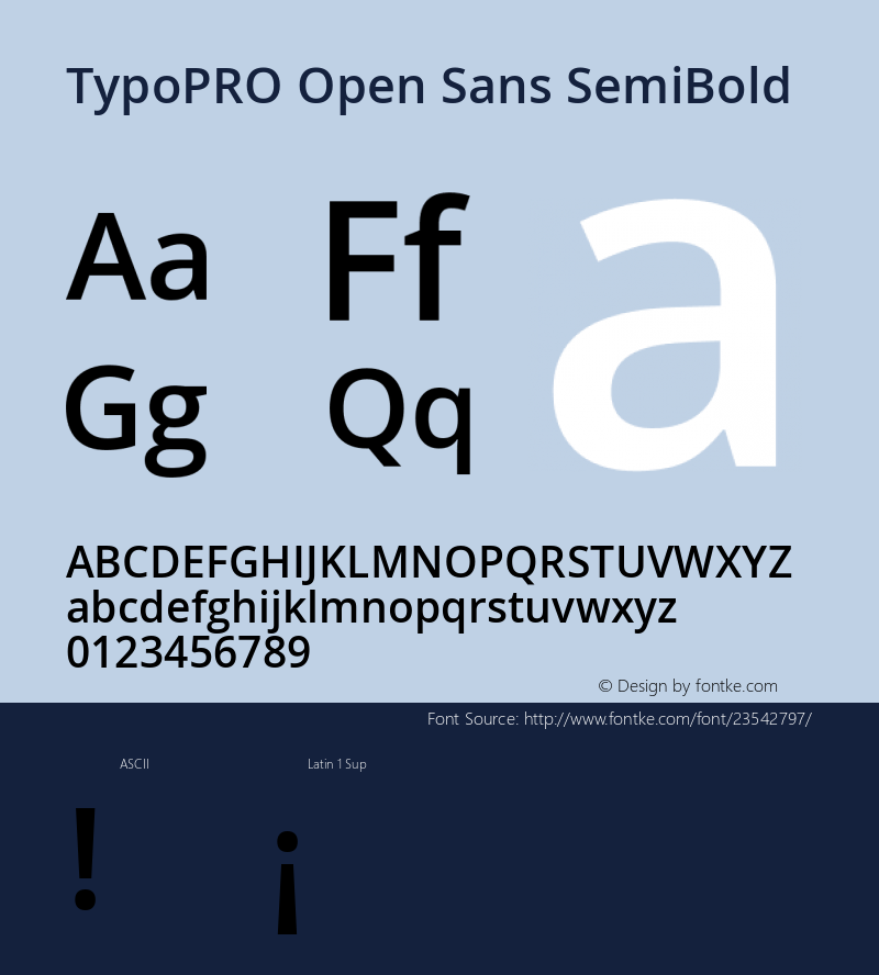 TypoPRO Open Sans SemiBold Version 1.10图片样张