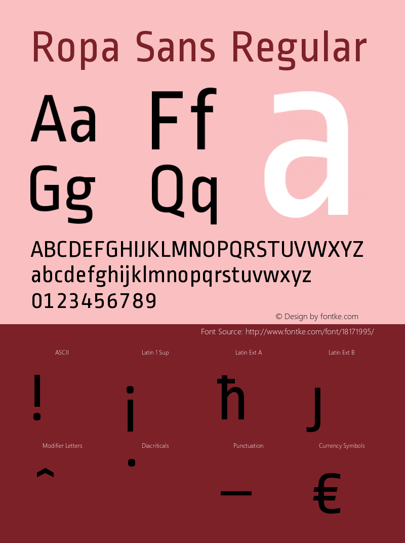 Ropa Sans Regular Version 1.002图片样张