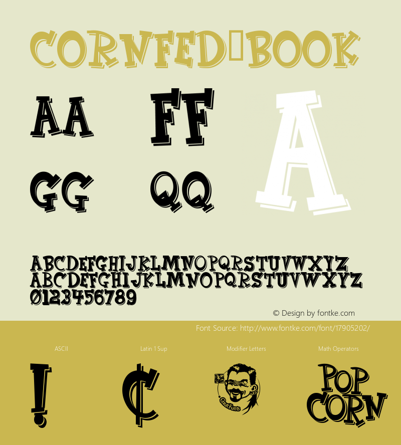 CornFed Book Version Macromedia Fontograp图片样张