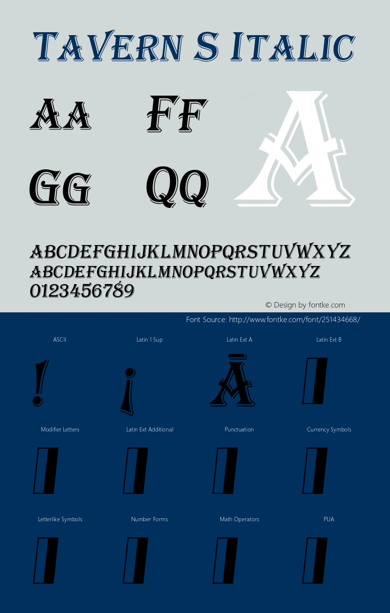 TavernS-Italic Version 1.002图片样张