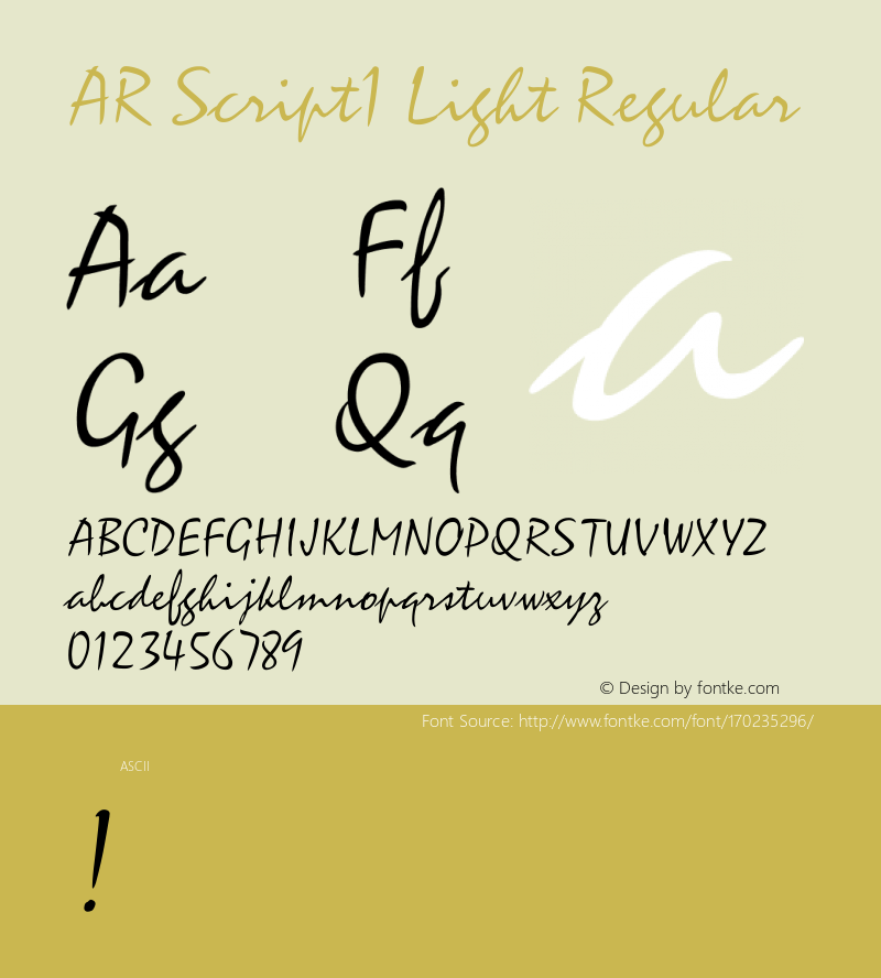 AR Script1 Light Version 2.10图片样张