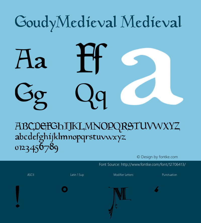 GoudyMedieval Medieval Version 001.001图片样张