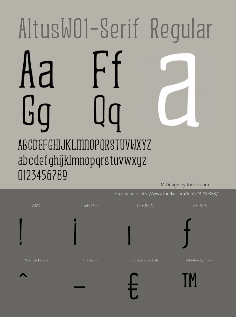 Altus W01 Serif Version 1.00图片样张