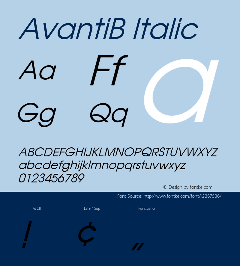 AvantiB Italic 001.001图片样张