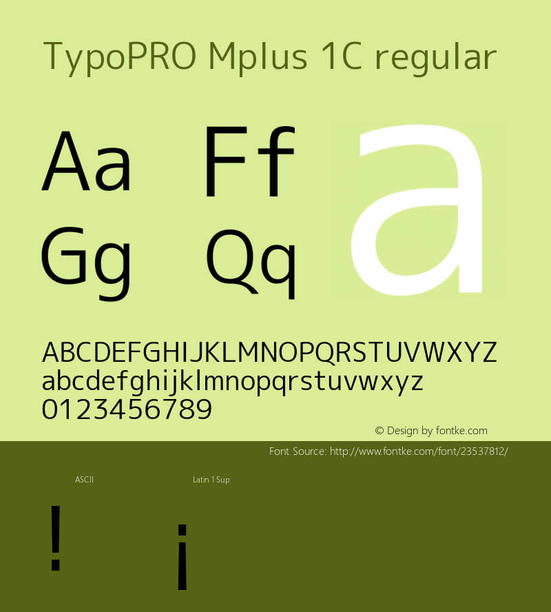 TypoPRO Mplus 1C regular 图片样张