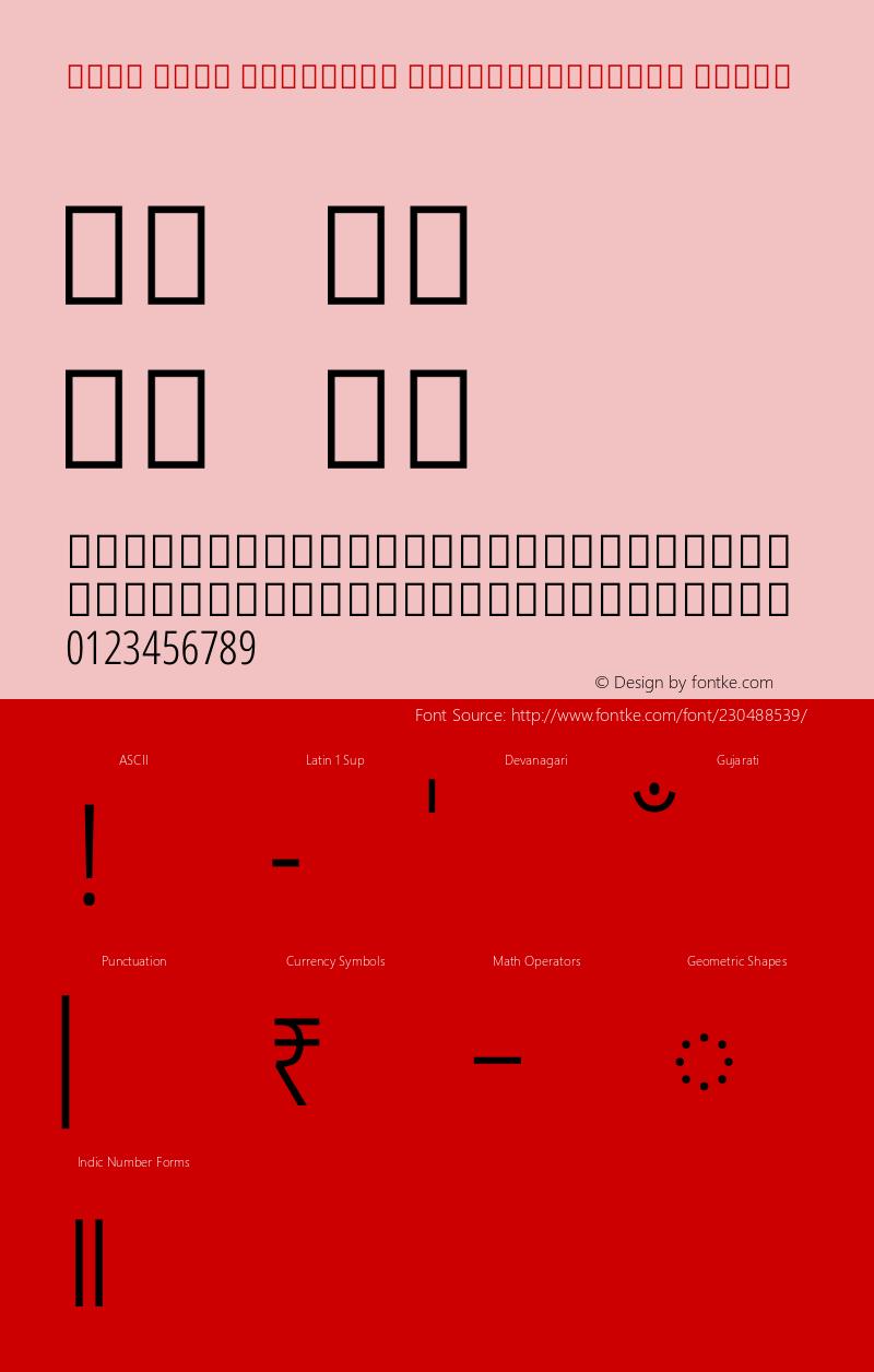 Noto Sans Gujarati ExtraCondensed Light Version 2.101图片样张