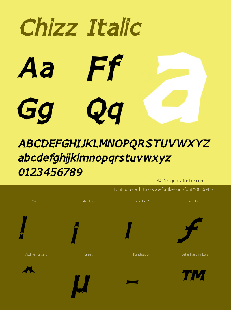 Chizz Italic 1.4图片样张