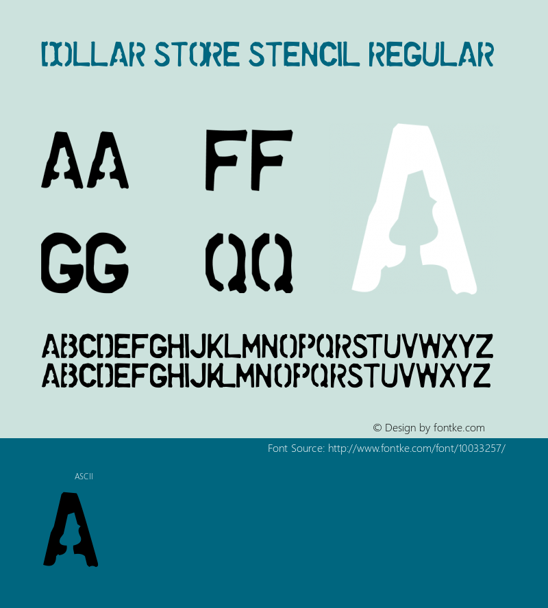 Dollar Store Stencil Regular 1.99873图片样张