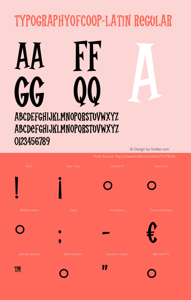 TypographyofCoop-Latin Regular Version 3.001;PS 001.000;hotconv 1.0.38图片样张