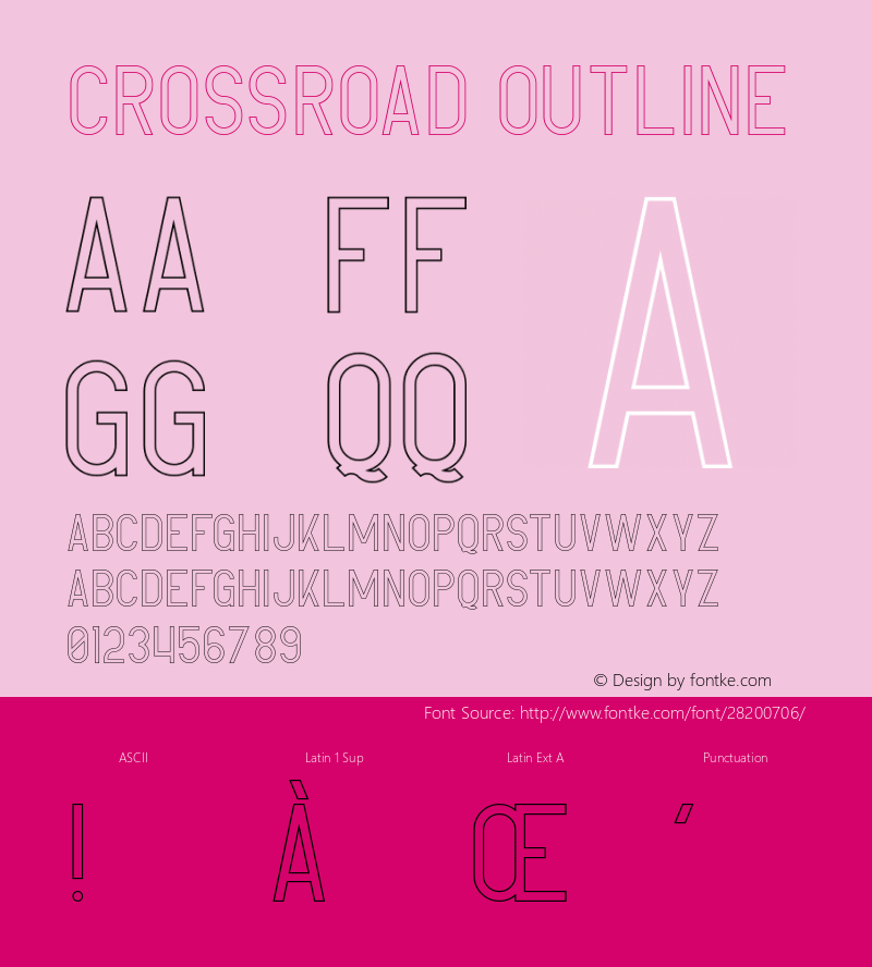CrossRoad Outline Version 1.002;Fontself Maker 3.0.0-3;YWFTv17图片样张
