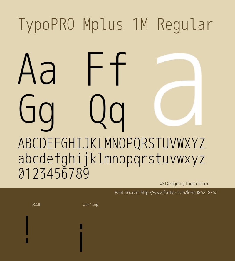 TypoPRO Mplus 1M Regular Version 1.062图片样张