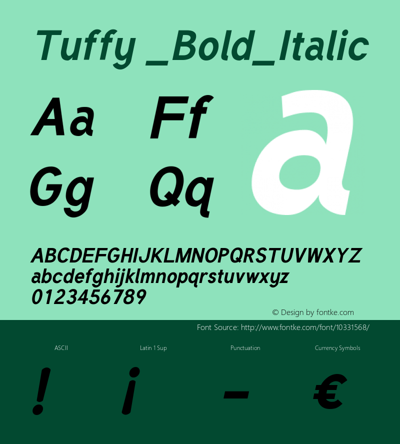 Tuffy _Bold_Italic Version 001.000图片样张