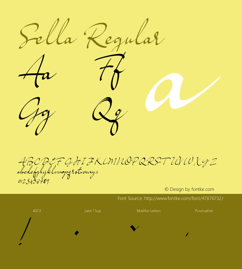 Sella-Regular Version 1.000图片样张