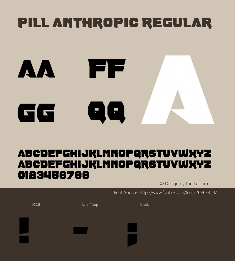 Pill Anthropic Version 1.00;September 20, 2018;FontCreator 11.5.0.2427 64-bit图片样张