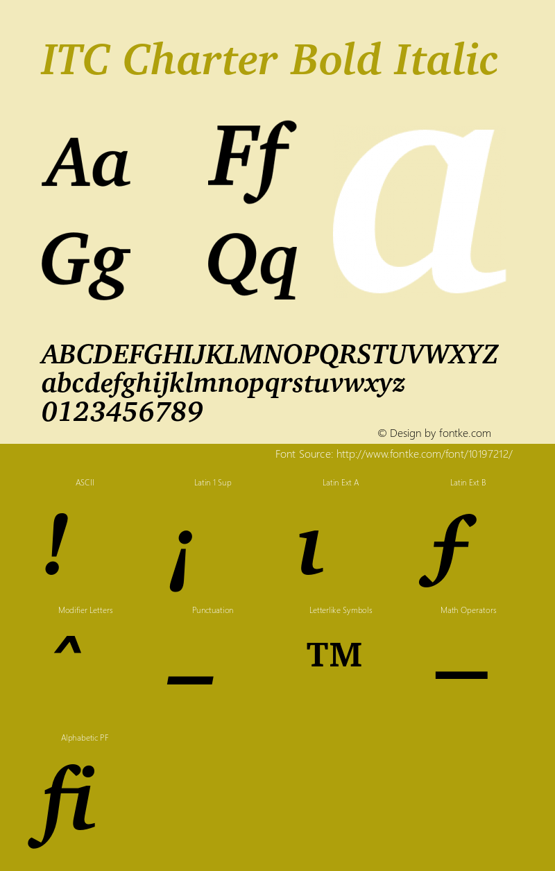 ITC Charter Bold Italic 003.001图片样张