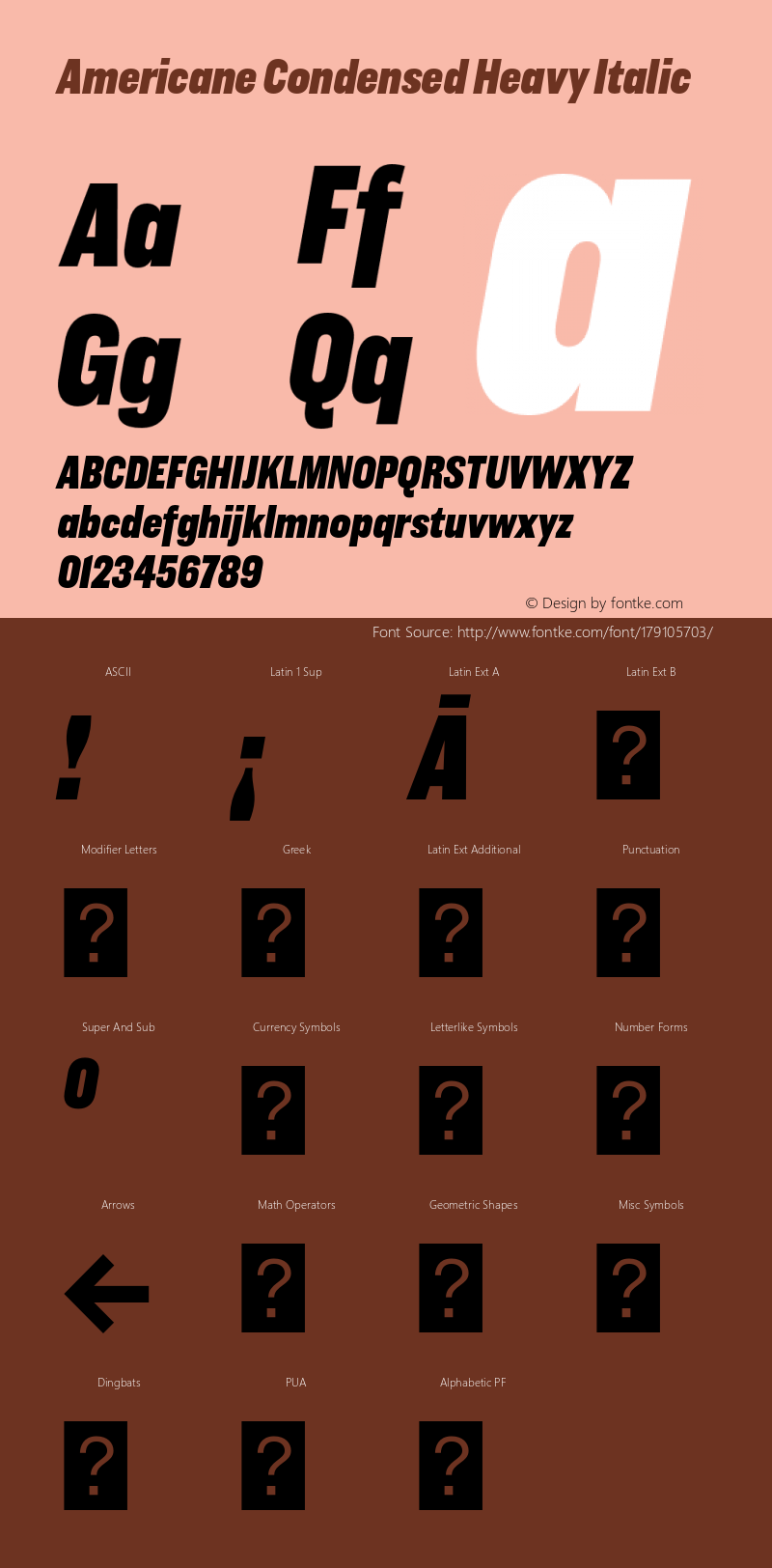 Americane Cond Heavy Italic Version 1.000图片样张