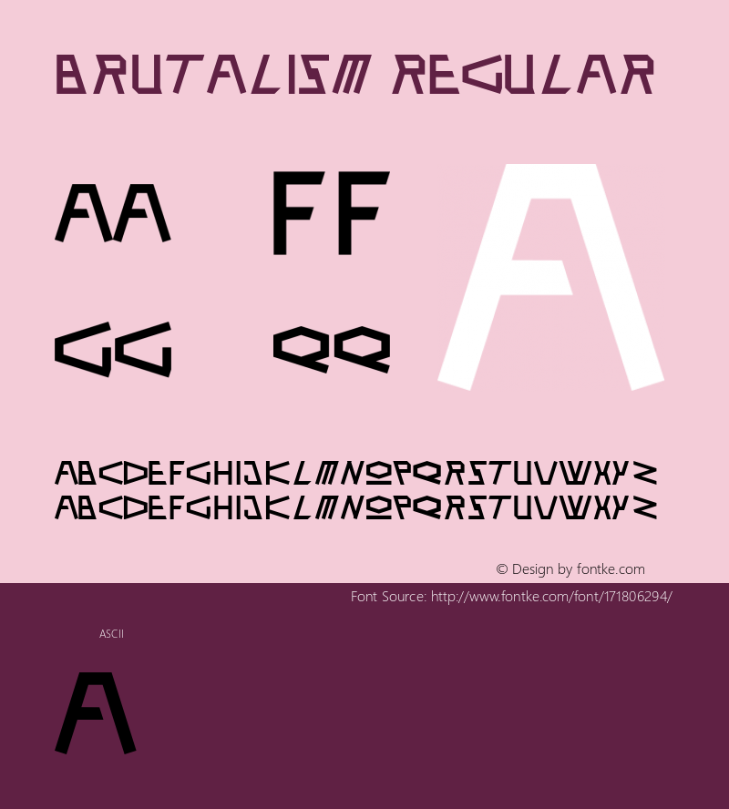 BRUTALISM-Regular Version 1.000图片样张