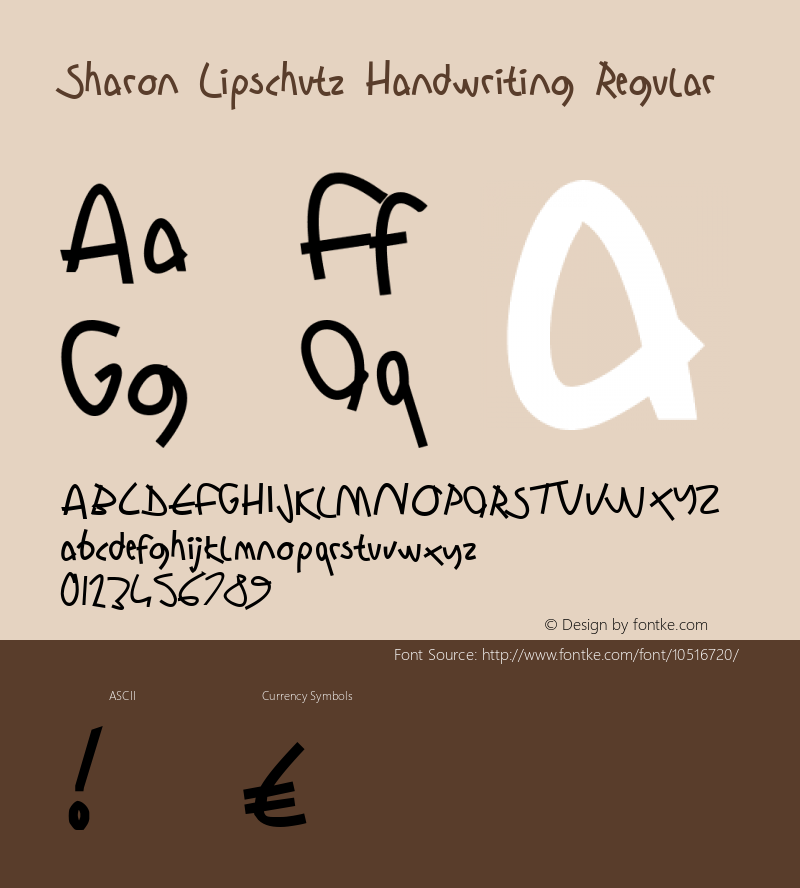 Sharon Lipschutz Handwriting Regular Version 1.000图片样张