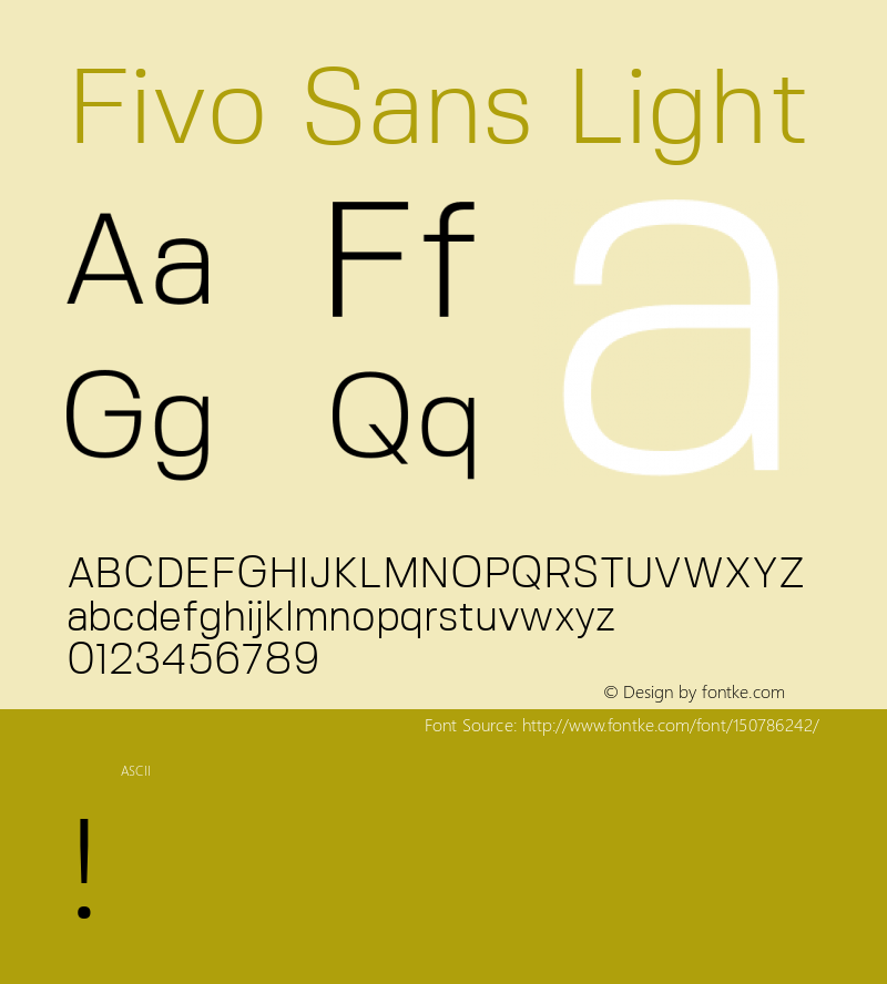 FivoSans-Light 1.0; ttfautohint (v1.4.1)图片样张