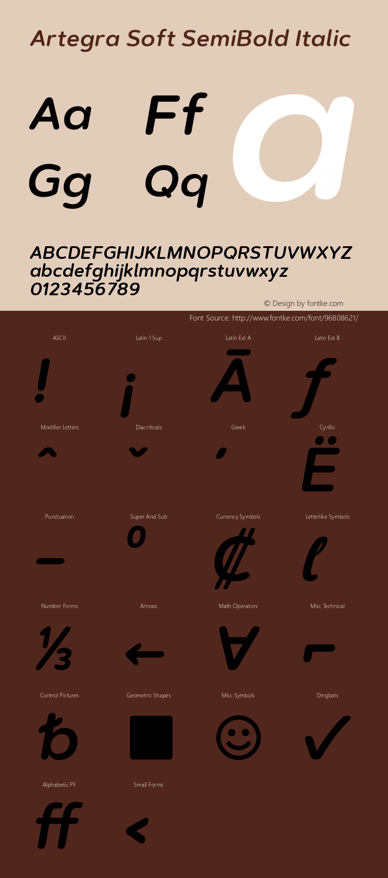 Artegra Soft SemiBold Italic 1.000图片样张