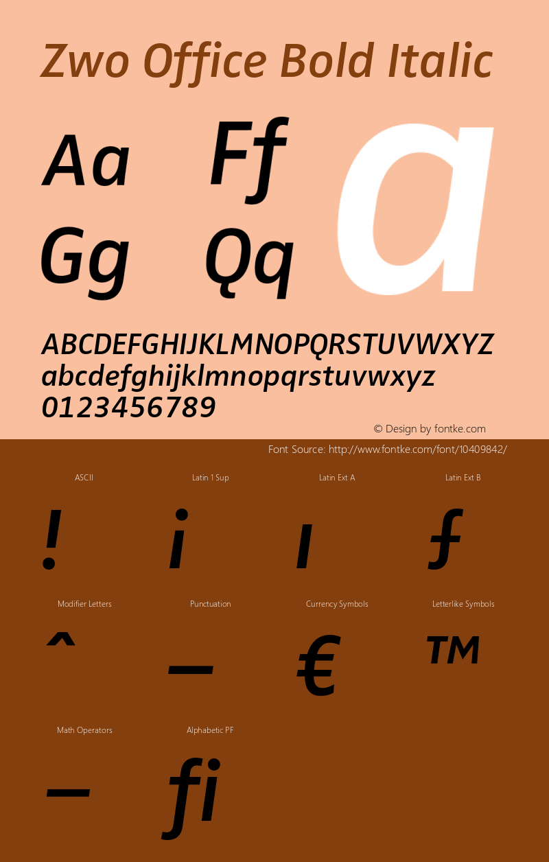 Zwo Office Bold Italic 4.313图片样张