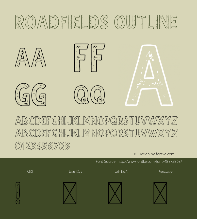 Roadfields Outline Version 1.000图片样张