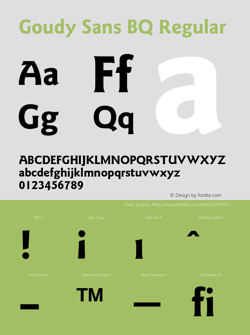 Goudy Sans BQ Regular 001.000图片样张