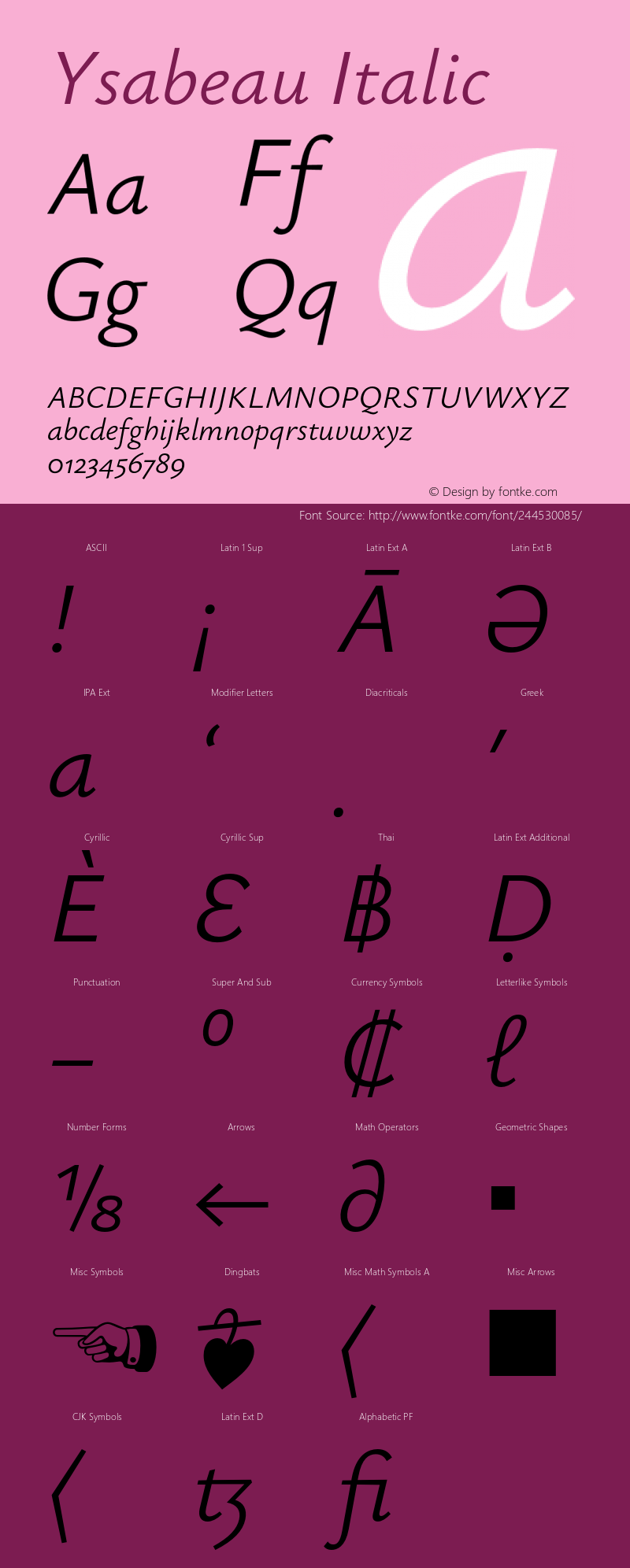 Ysabeau Italic Version 2.000;Glyphs 3.2 (3180)图片样张