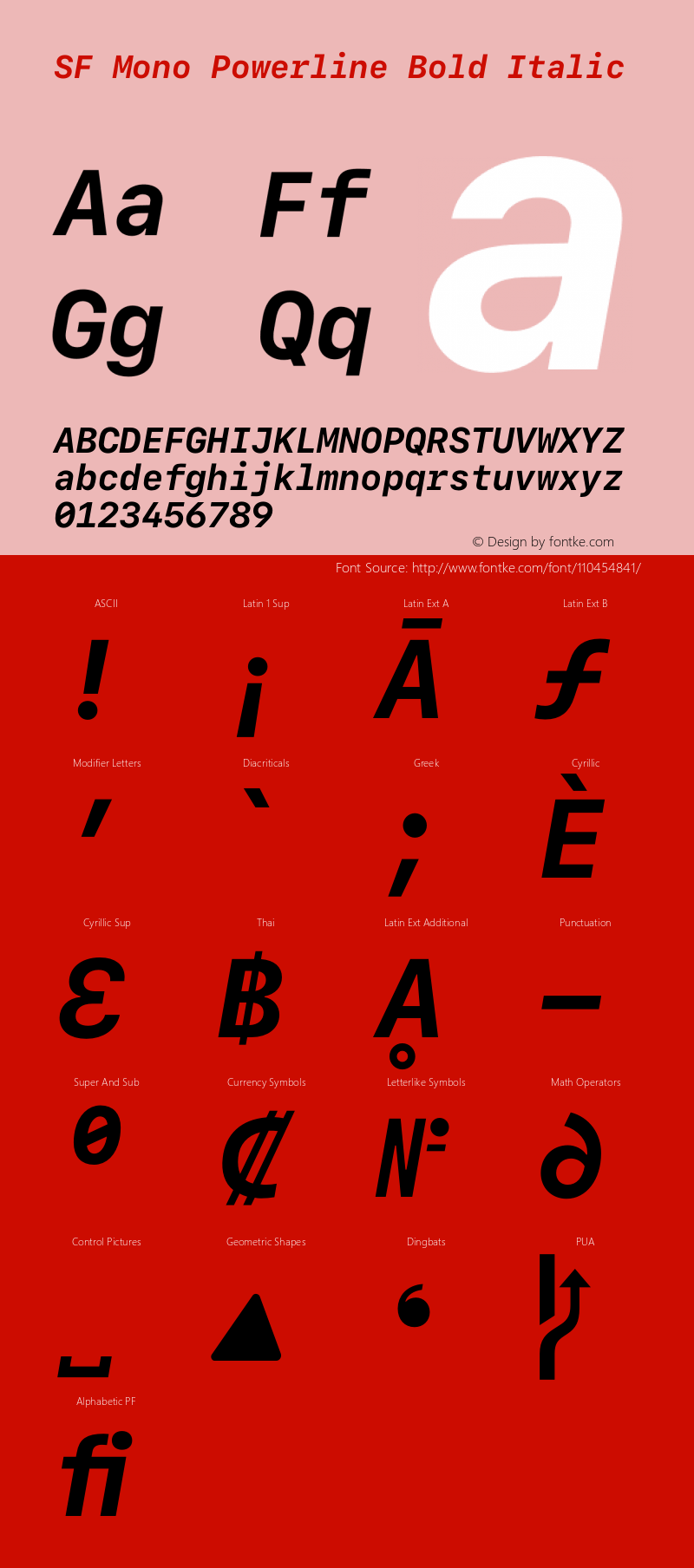 SF Mono Bold Italic Version 16.0d1e1图片样张