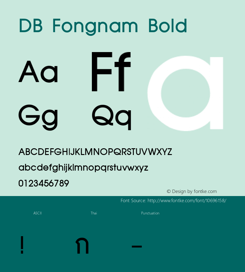 DB Fongnam Bold Version 1.1; 2001图片样张